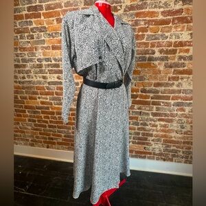 Elegant Black and White Women's Dress